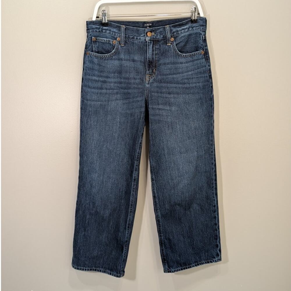 J. Crew 90's Vintage Baggy Jeans 100% Cotton Dark Wash Classic Denim - Size 27P